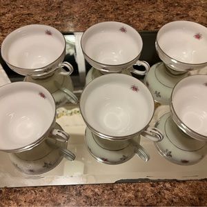 Tea cups (6)  "Rosette" Japan